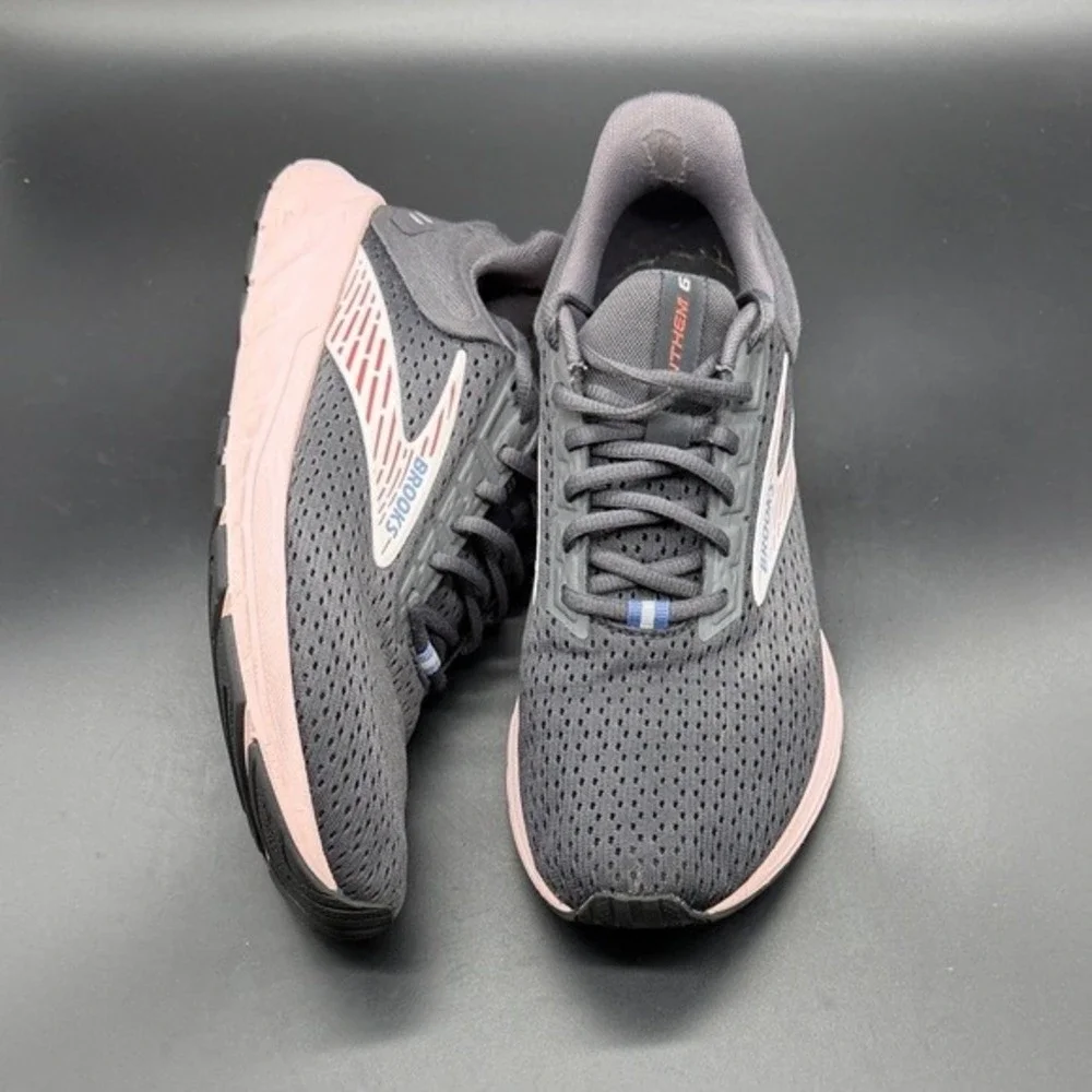 Brooks Anthem 6 Women's Running Shoes Gray Pink Size 10 Medium B‎